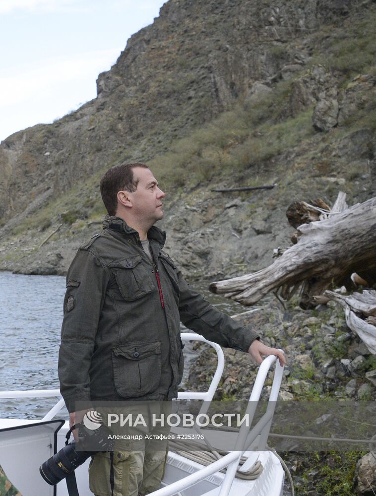 Д. Медведев на отдыхе