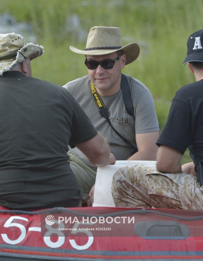 Д. Медведев на отдыхе