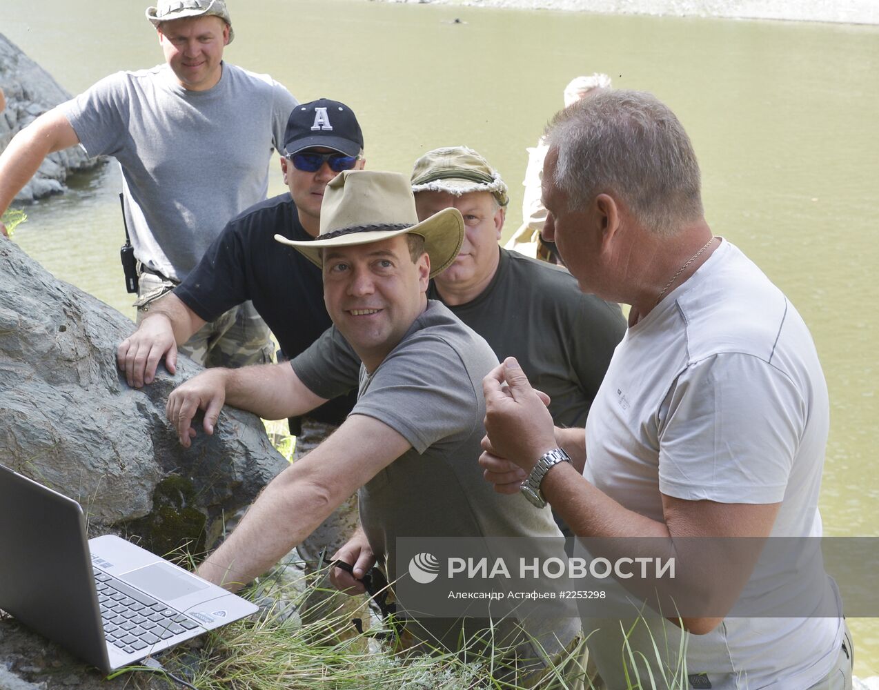 Д. Медведев на отдыхе