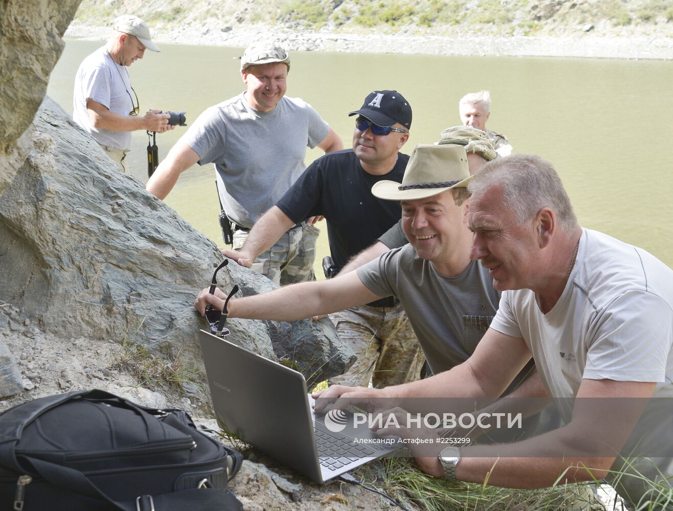 Д. Медведев на отдыхе