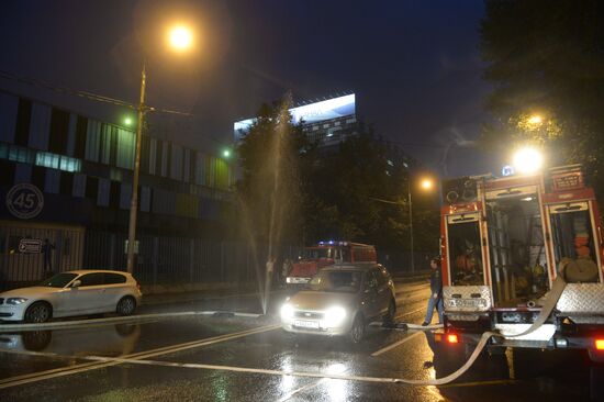 Пожар в телецентре "Останкино" в Москве