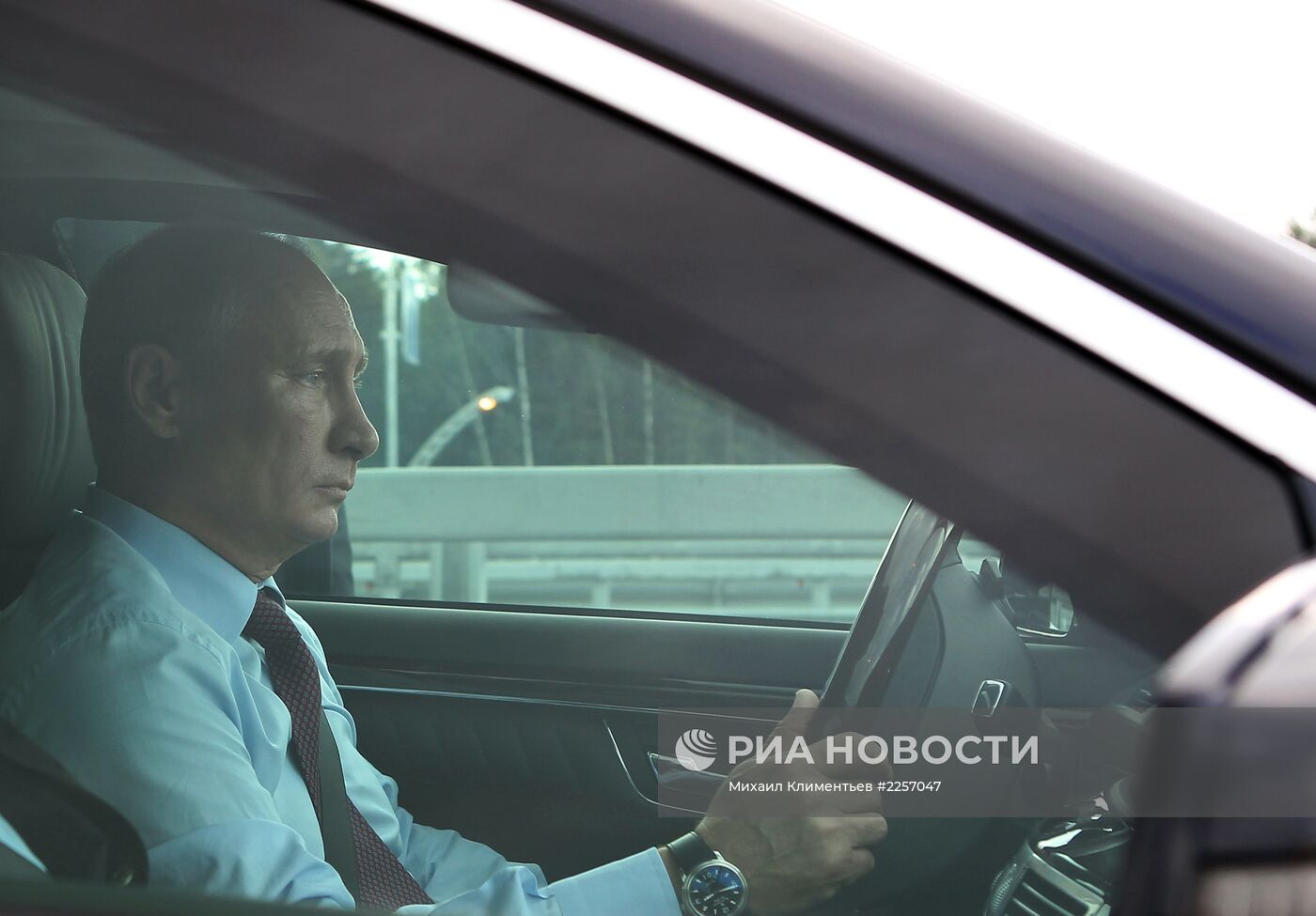 В.Путин на церемонии запуска движения по северному участку ЗСД