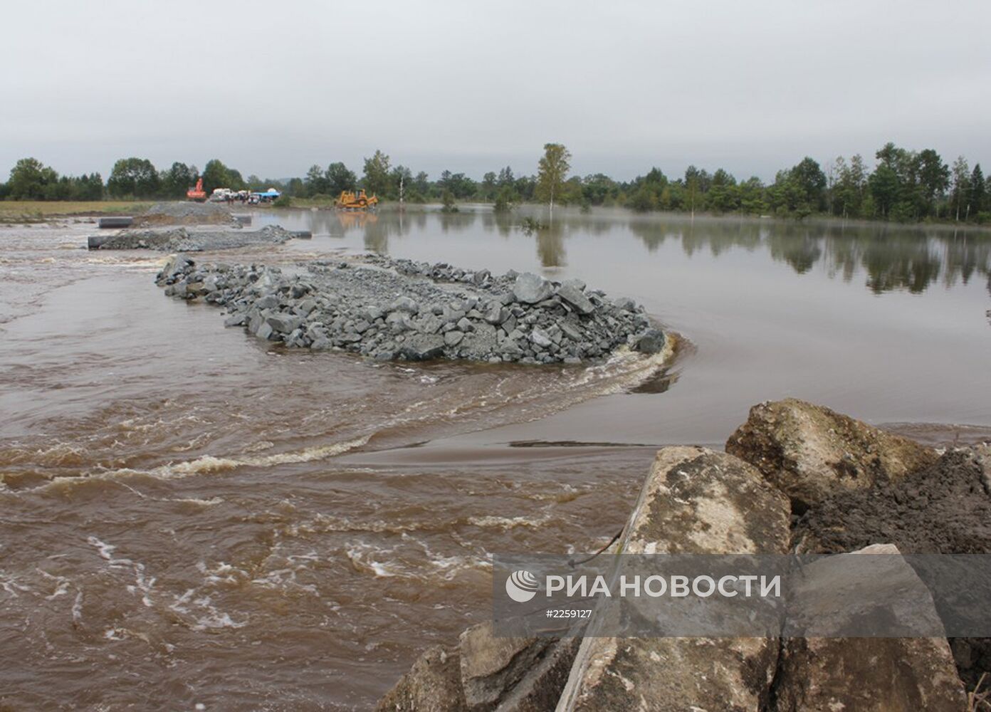 Облет территорий, пострадавших от паводка в Амурской области