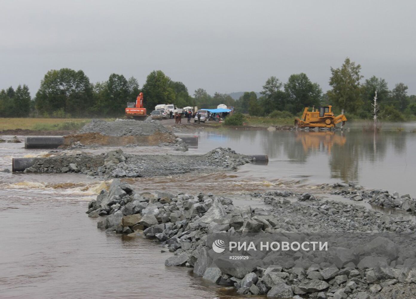 Облет территорий, пострадавших от паводка в Амурской области