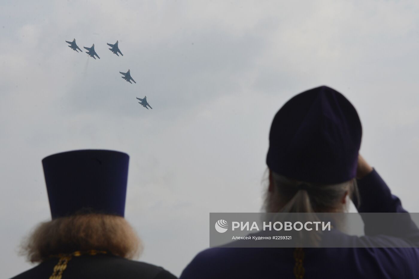 Освящение техники пилотажных групп Военно-воздушных сил РФ