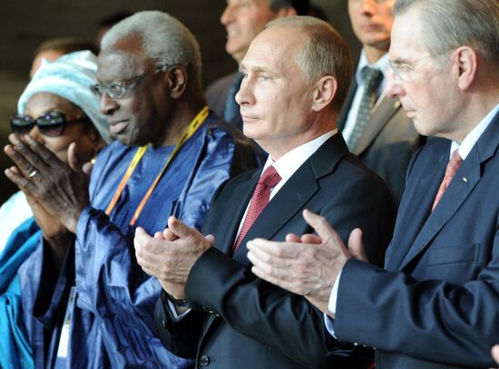 В.Путин на открытии чемпионата мира по легкой атлетике в Москве