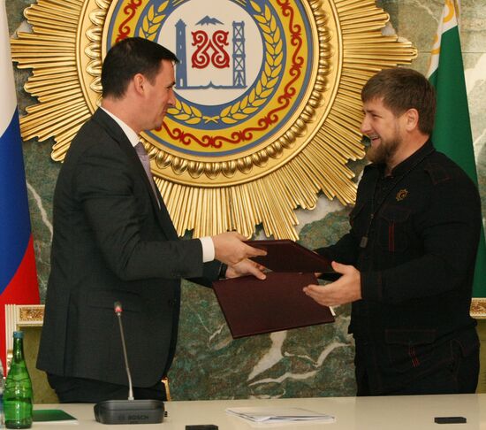 Визит председателя правления Россельхозбанка Д.Патрушева в Чечню