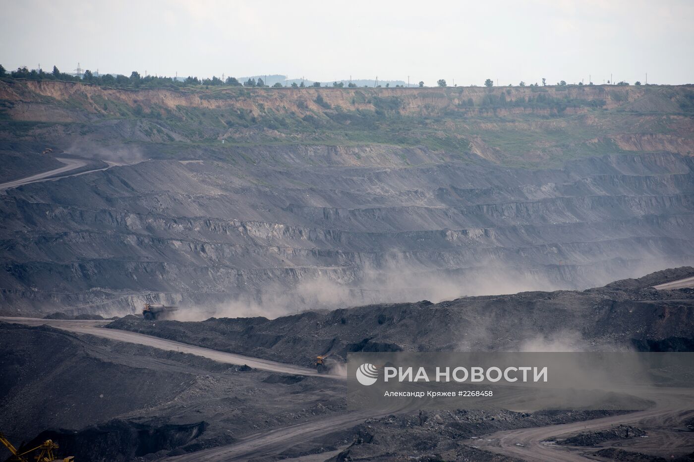 Добыча угля на Бачатском угольном разрезе