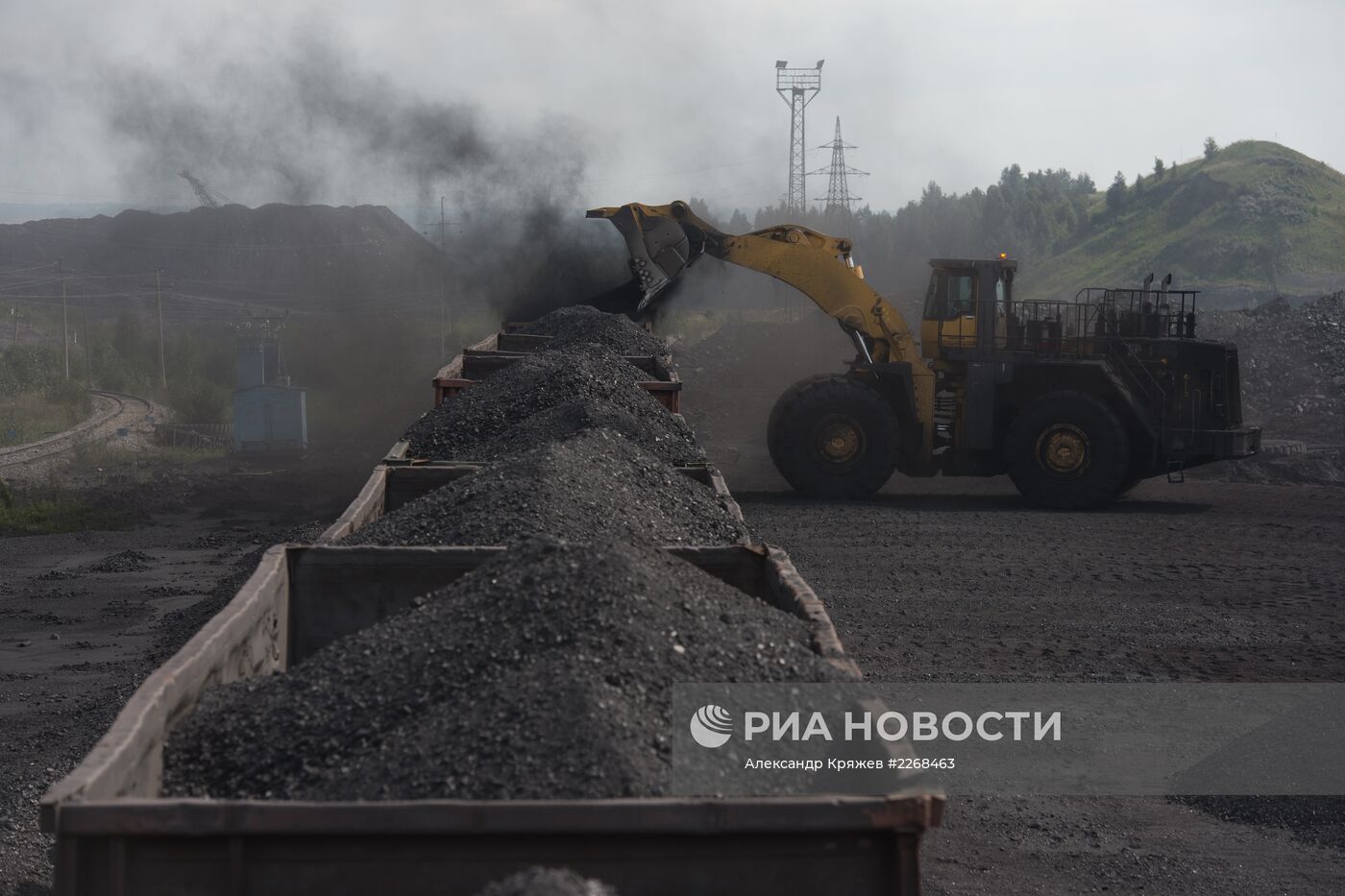 Добыча угля на Бачатском угольном разрезе
