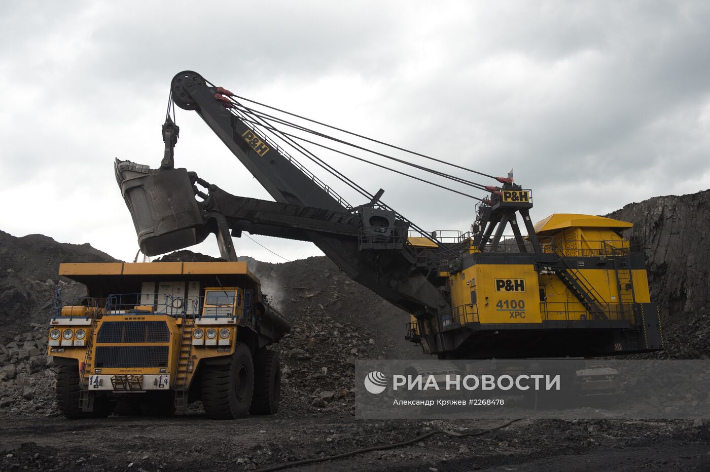Добыча угля на Бачатском угольном разрезе