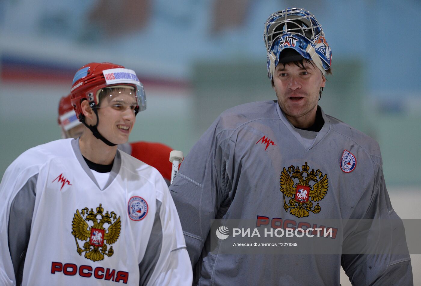 Хоккей. Тренировка мужской сборной России