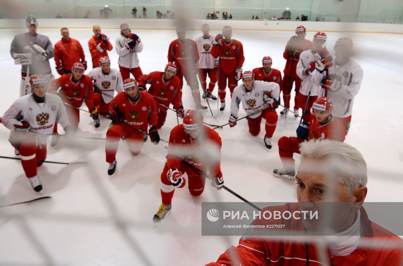 Хоккей. Тренировка мужской сборной России