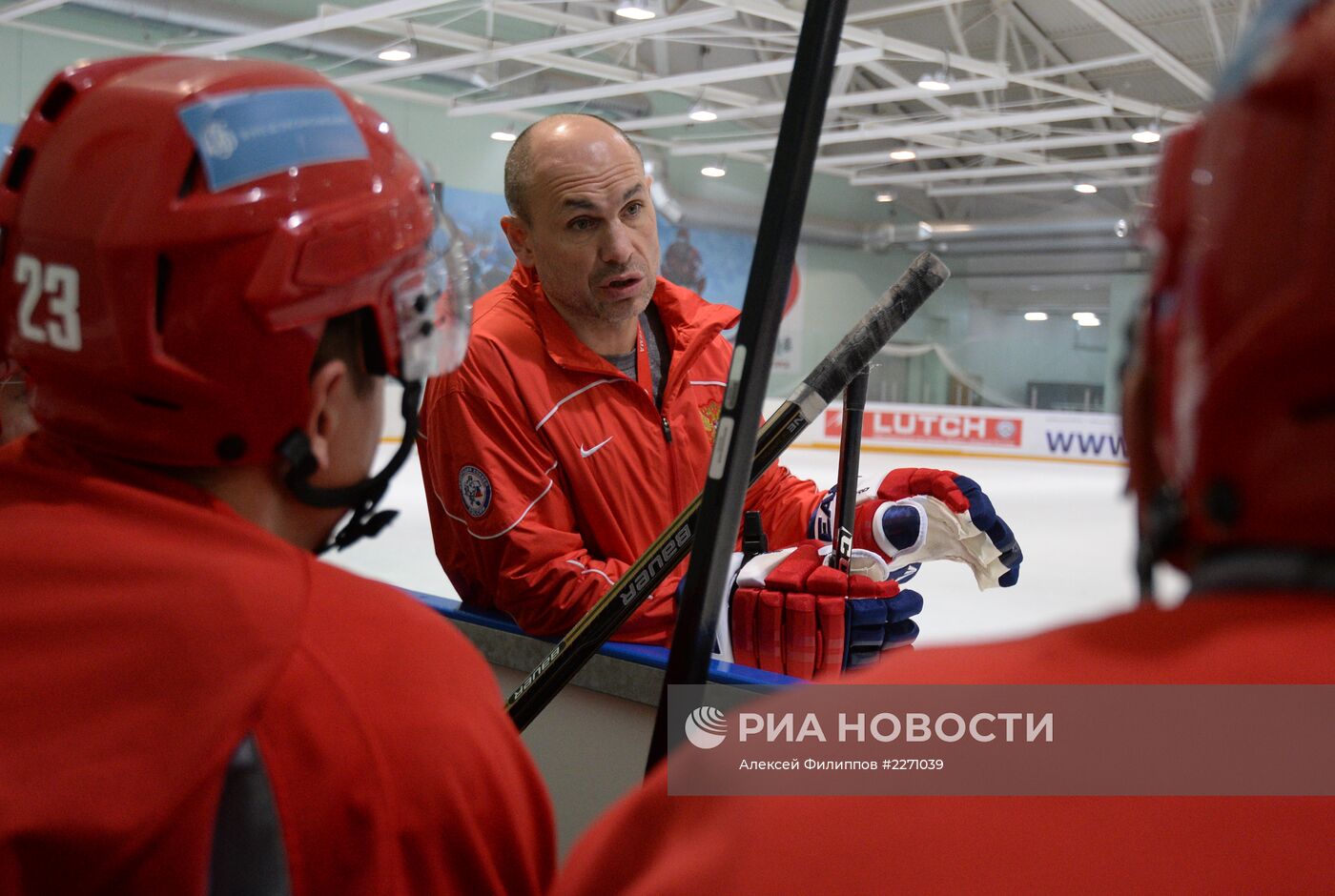 Хоккей. Тренировка мужской сборной России