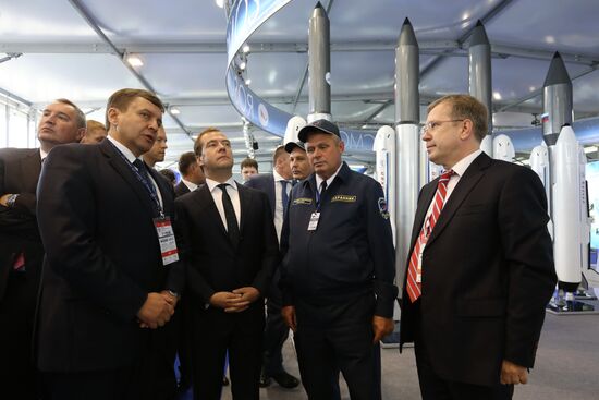 Д.Медведев на Международном авиационно-космическом салоне