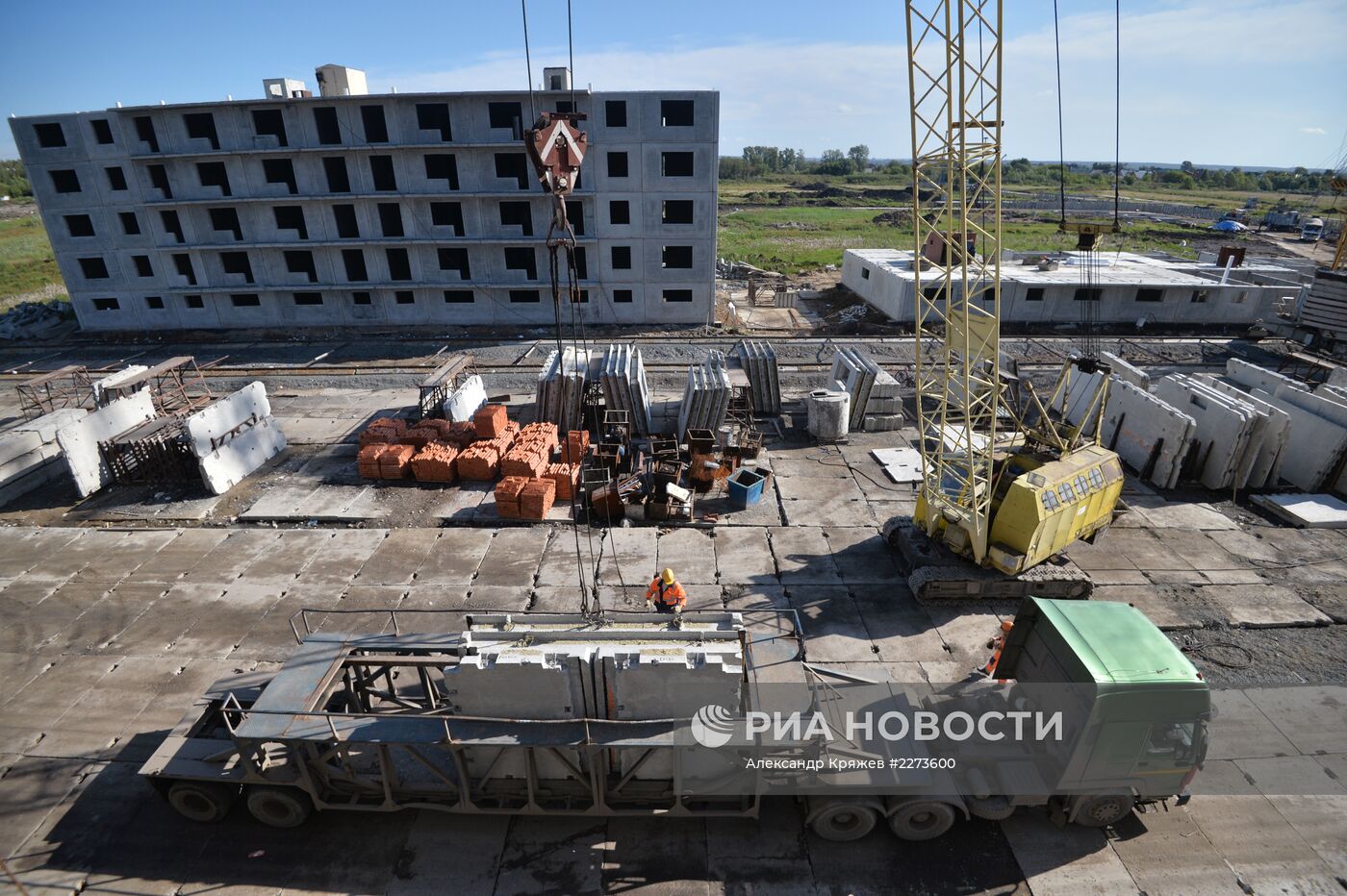 Строительство нового микрорайона "Просторный" в Новосибирске
