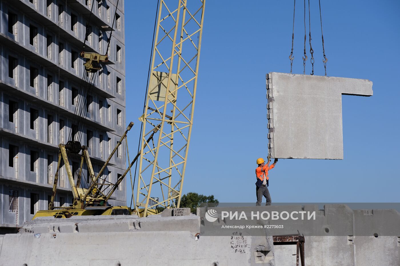 Строительство нового микрорайона "Просторный" в Новосибирске