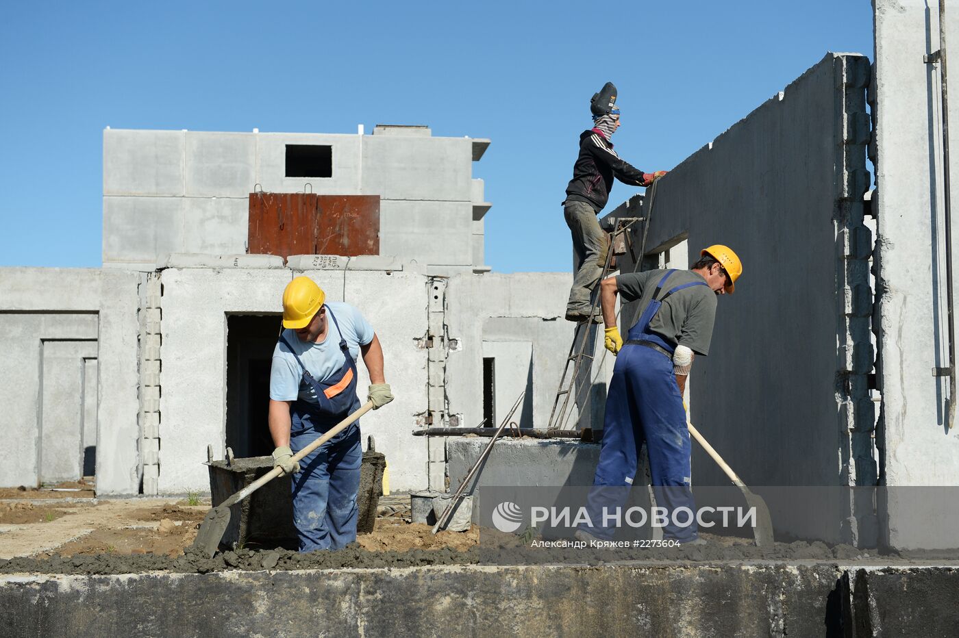 Строительство нового микрорайона "Просторный" в Новосибирске