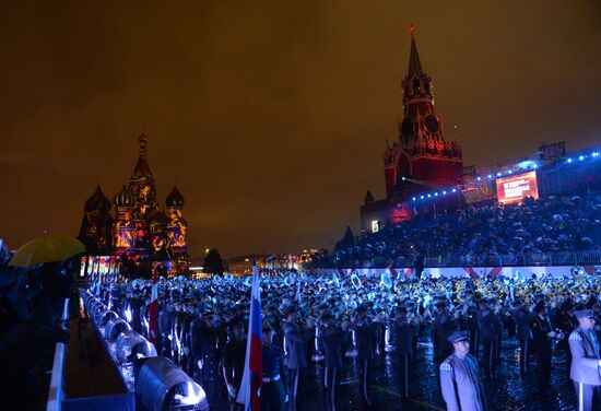 Генеральная репетиция фестиваля "Спасская башня" в Москве