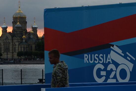 Санкт-Петербург перед началом саммита "Группы двадцати"
