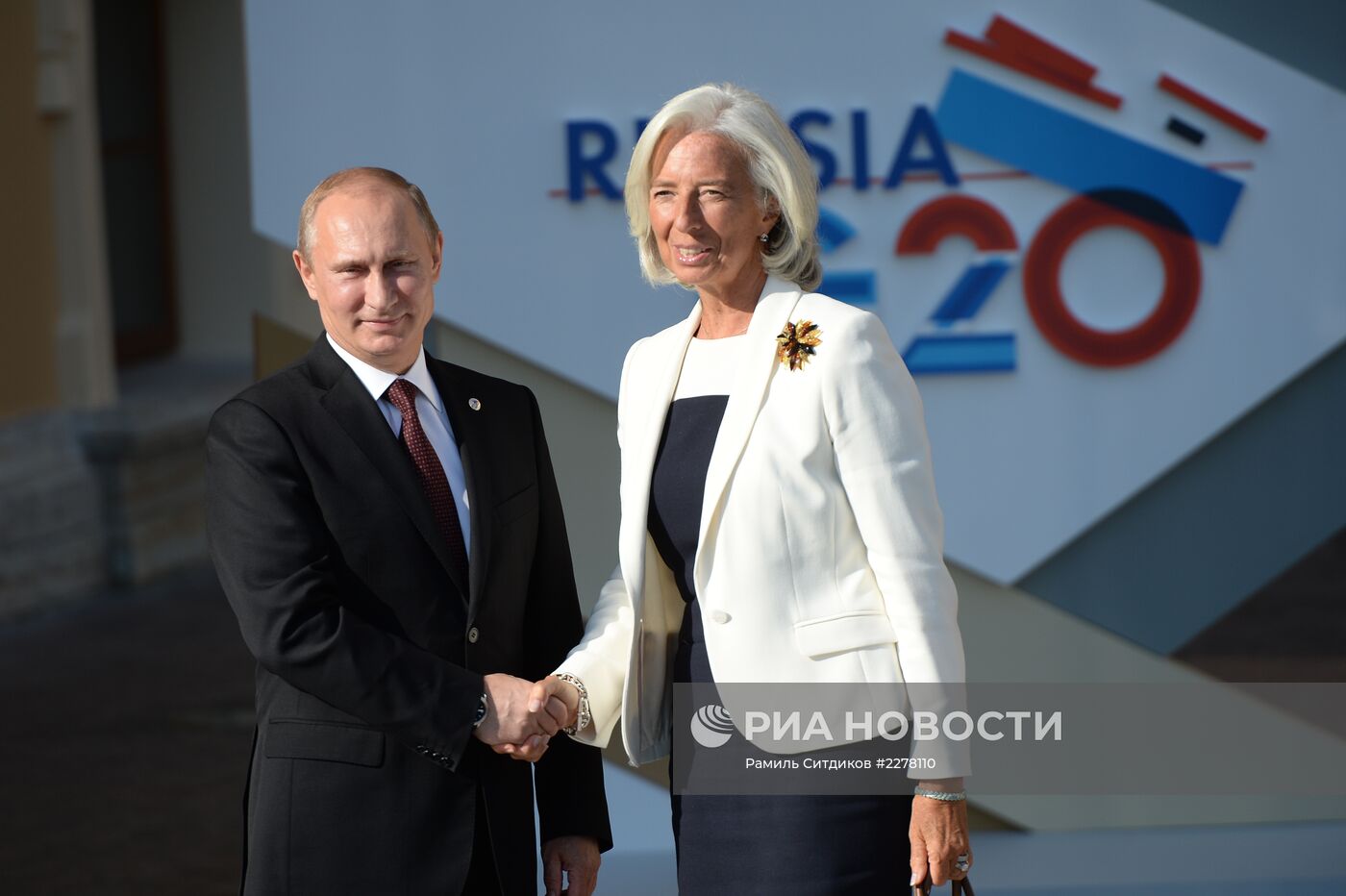 Церемония встречи В. Путиным участников саммита "Группы двадцати"