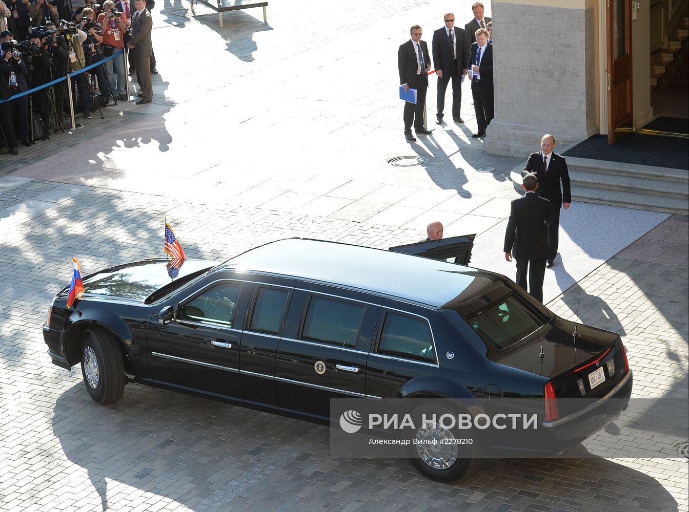 Церемония встречи В. Путиным участников саммита "Группы двадцати"