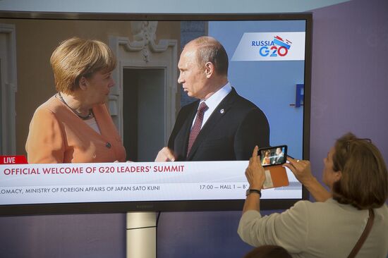 Работа международного пресс-центра саммита G20