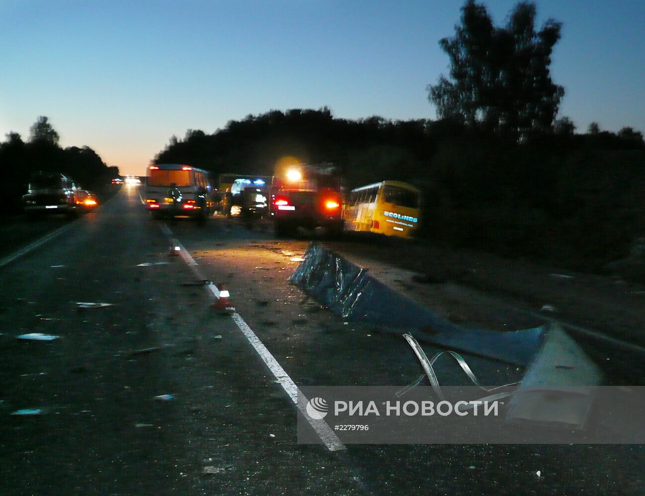 Два пассажирских автобуса столкнулись под Псковом