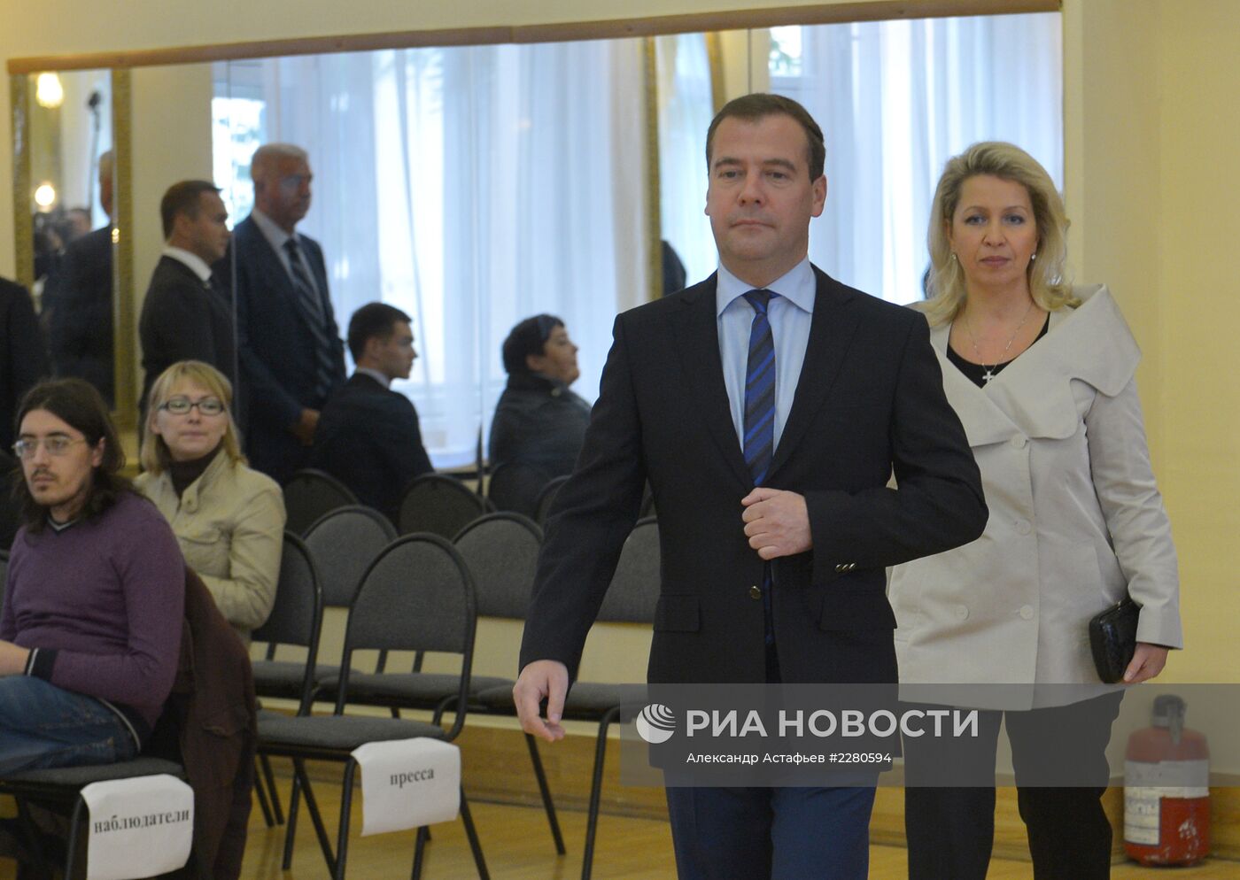 Голосование Д.Медведева на выборах мэра Москвы