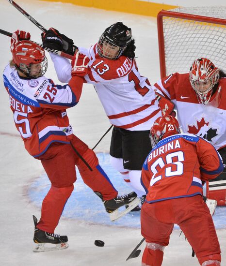 Хоккей. Женщины. Товарищеский матч сборных России и Канады