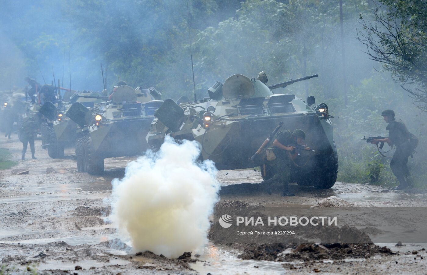 Российская военная база в городе Гудаута Республики Абхазия