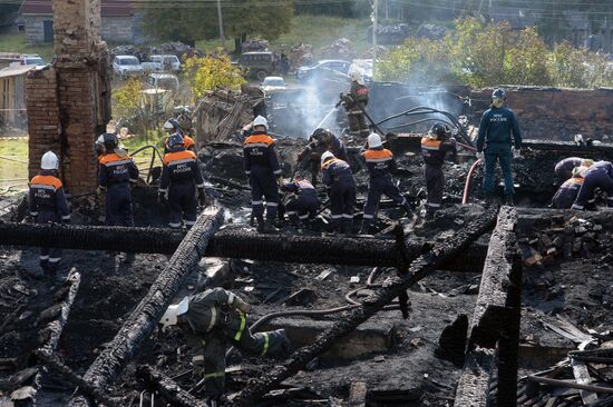 Пожар в интернате в Новгородской области