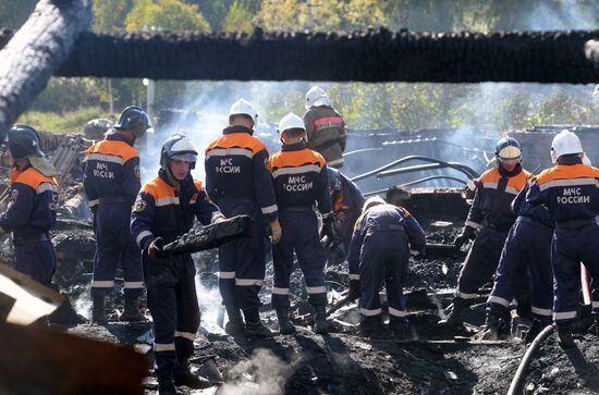 Пожар в интернате в Новгородской области