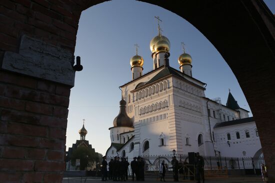 Освящение верхнего храма Феодоровского собора в Санкт-Петербурге