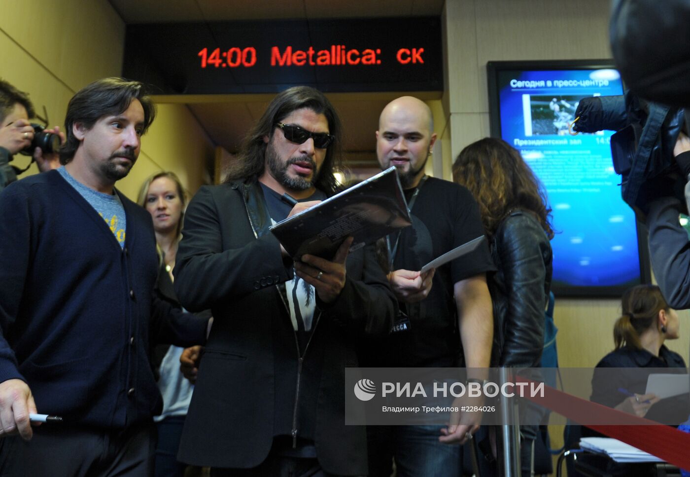 Пресс-конференция группы Metallica в РИА Новости