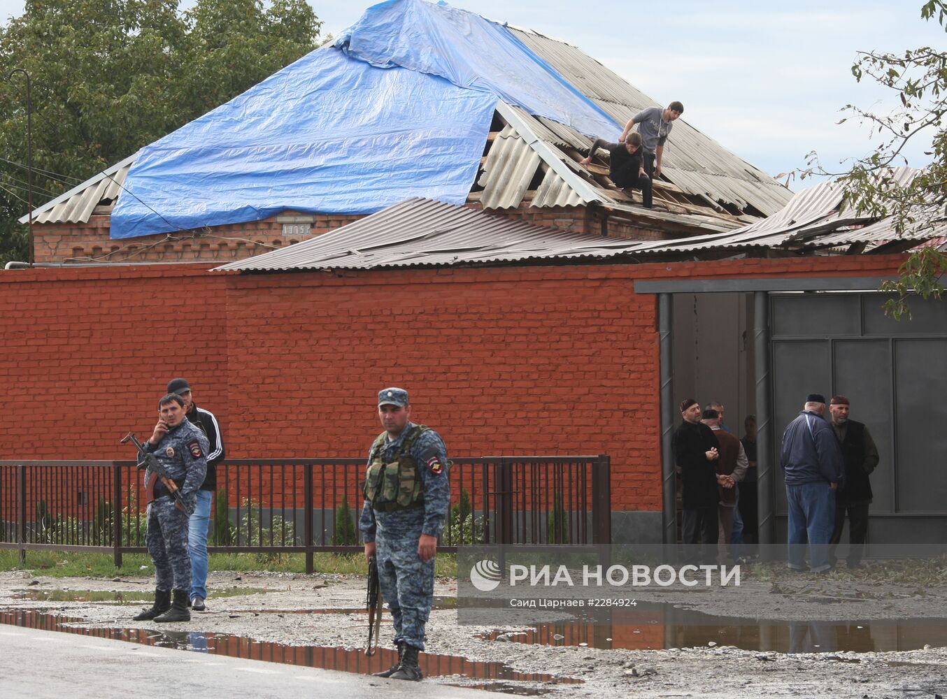 Взрыв у здания РОВД в Сунженском районе Чечни | РИА Новости Медиабанк