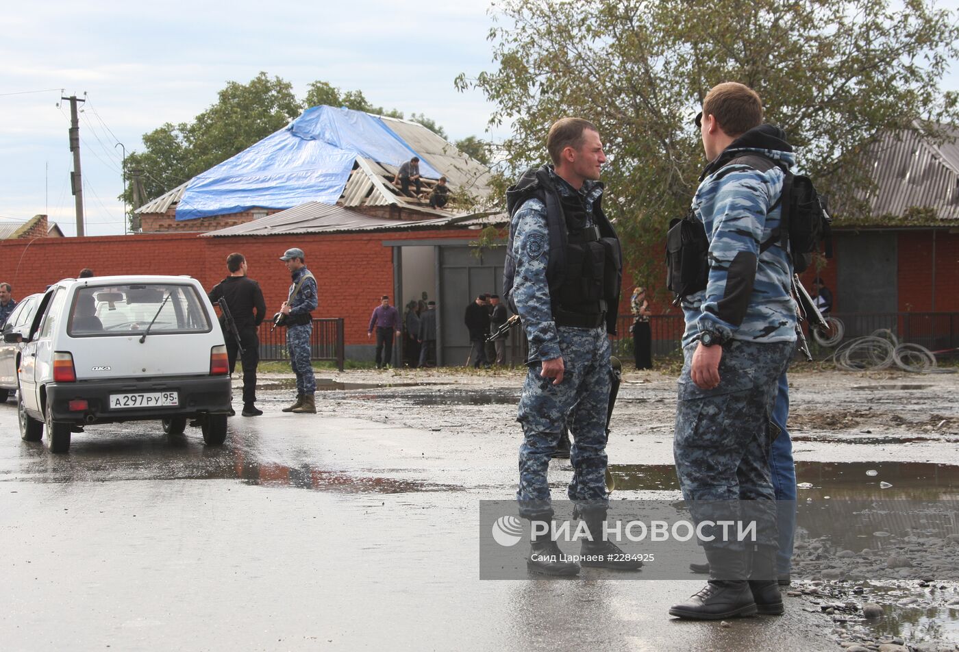 Взрыв у здания РОВД в Сунженском районе Чечни