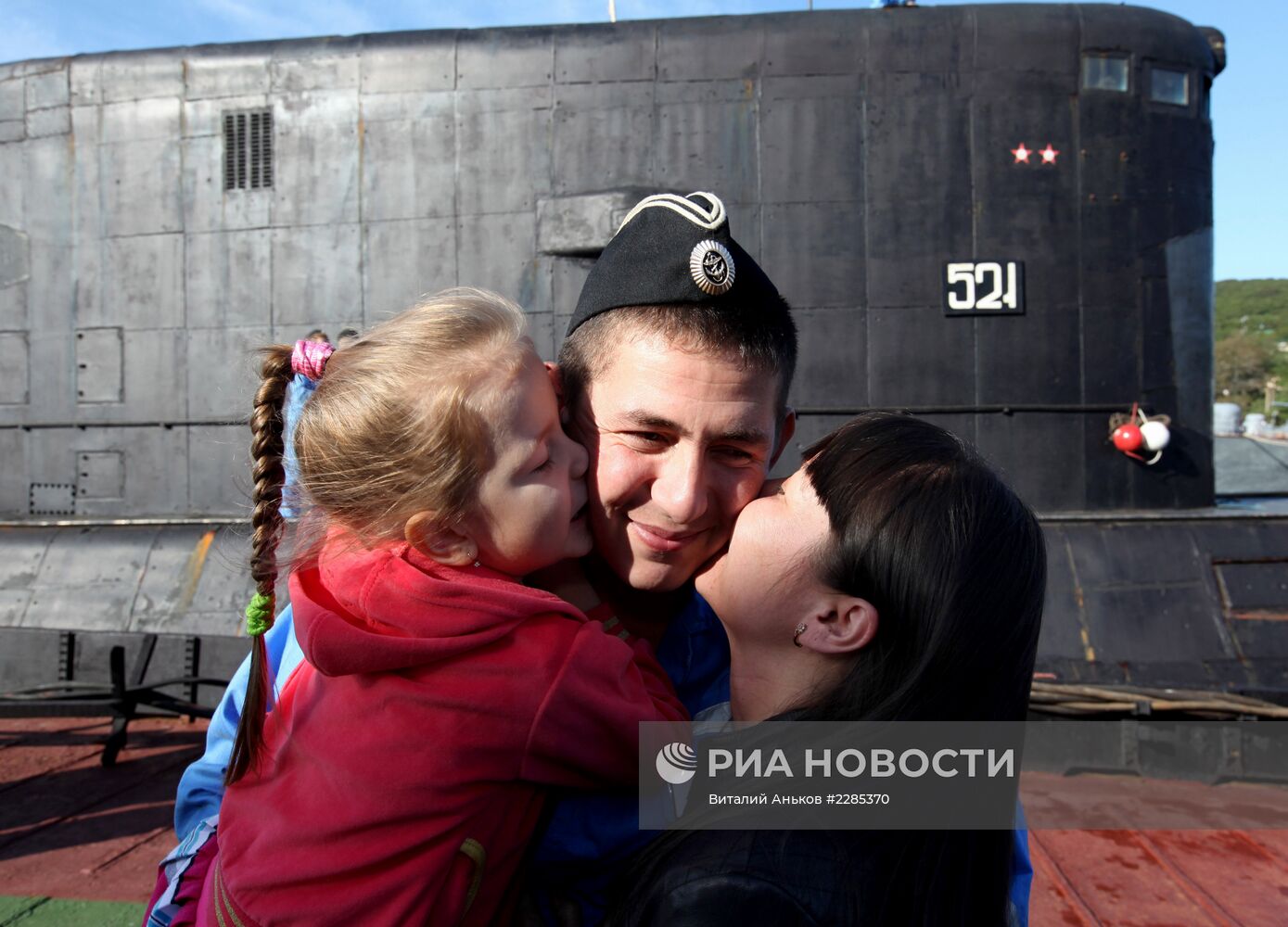 Встреча дизельной подводной лодки "Краснокаменск"