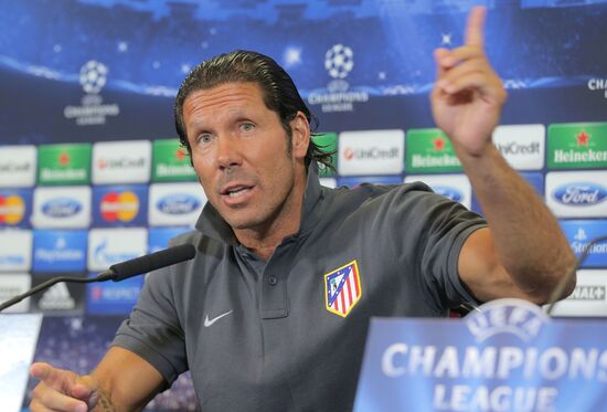 Футбол. Лига Чемпионов. Тренировка ФК "Атлетико"