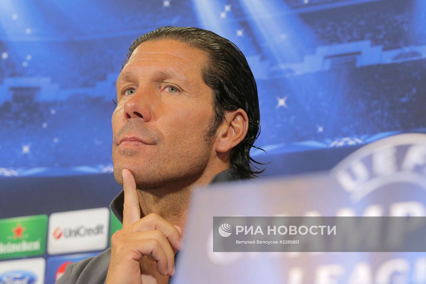 Футбол. Лига Чемпионов. Тренировка ФК "Атлетико"