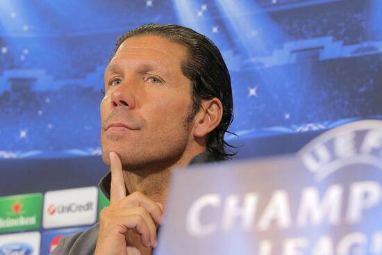 Футбол. Лига Чемпионов. Тренировка ФК "Атлетико"