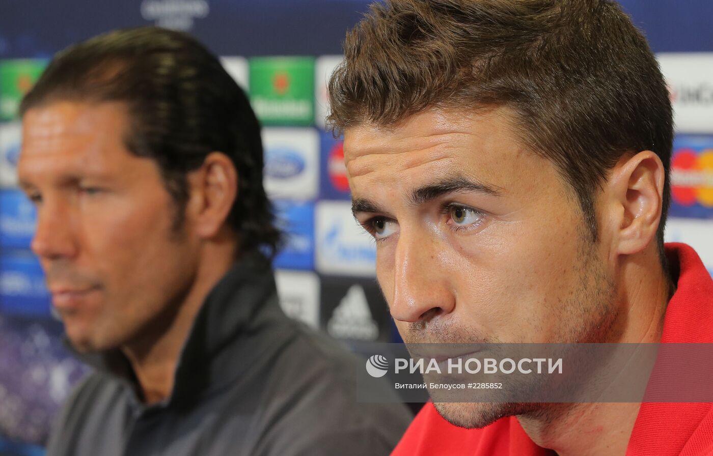 Футбол. Лига Чемпионов. Тренировка ФК "Атлетико"