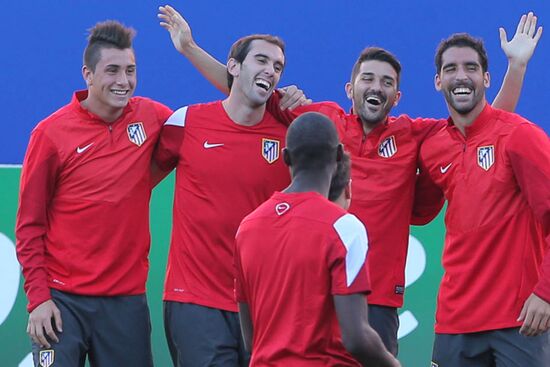 Футбол. Лига Чемпионов. Тренировка ФК "Атлетико"