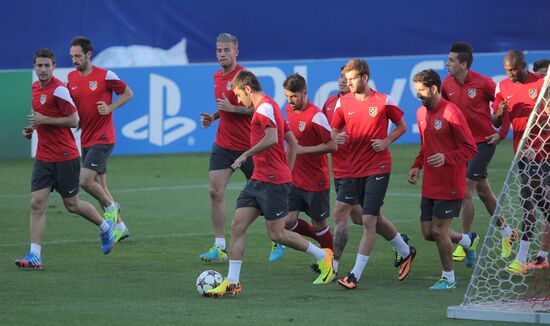 Футбол. Лига Чемпионов. Тренировка ФК "Атлетико"