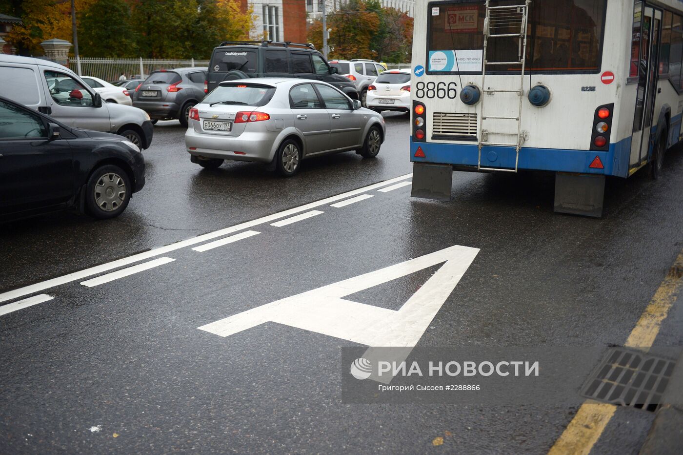 Выделенная полоса появилась в центре Москвы