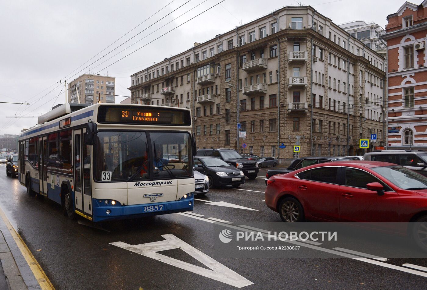 Выделенная полоса появилась в центре Москвы