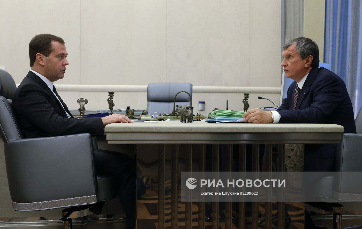 Встреча Д.Медведева с И.Сечиным