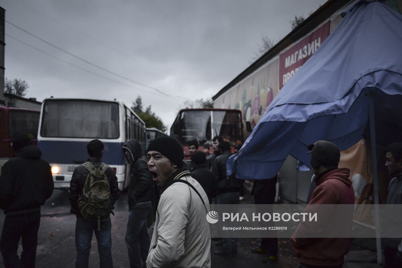 Рейд ФМС по выявлению нелегальных мигрантов в Москве