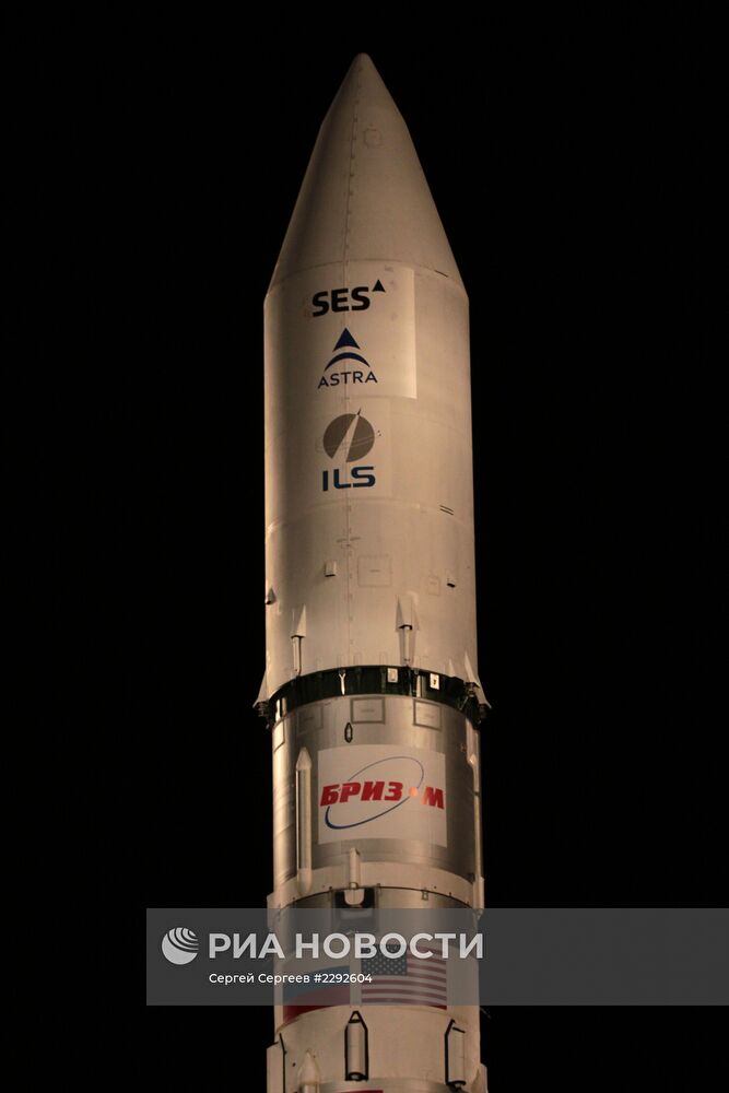 Запуск ракеты-носителя "Протон-М" со спутником связи "Астра-2Е"