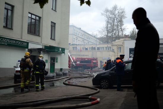 Пожар в здании управы района Беговой