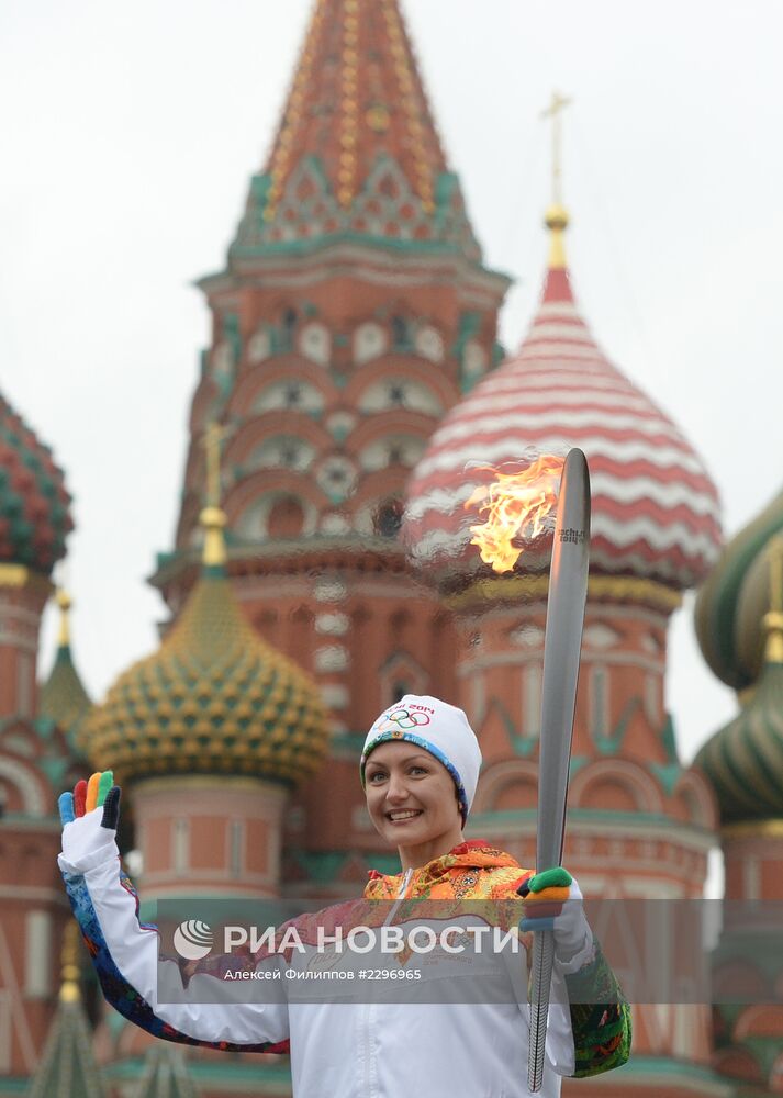 Эстафета Олимпийского огня. Москва. День 1